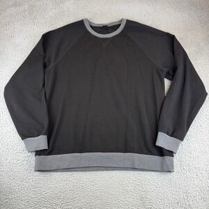 Woolx Men's Merino Pullover Sweater Black Size Large